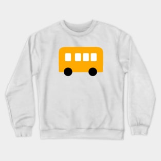 Yellow School Bus Emoticon Crewneck Sweatshirt